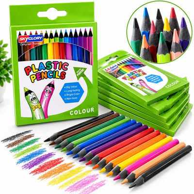 Creioane Colorate 24/Set, 12 Culori, 9 cm Engros