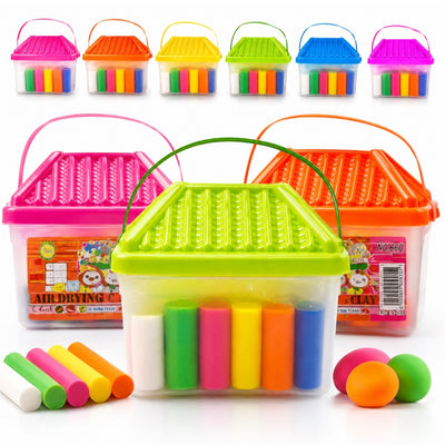 Plastilină Colorată 12 Culori/Cutie, Casă Mica din Plastic cu Capac, 12 Cutii Engros