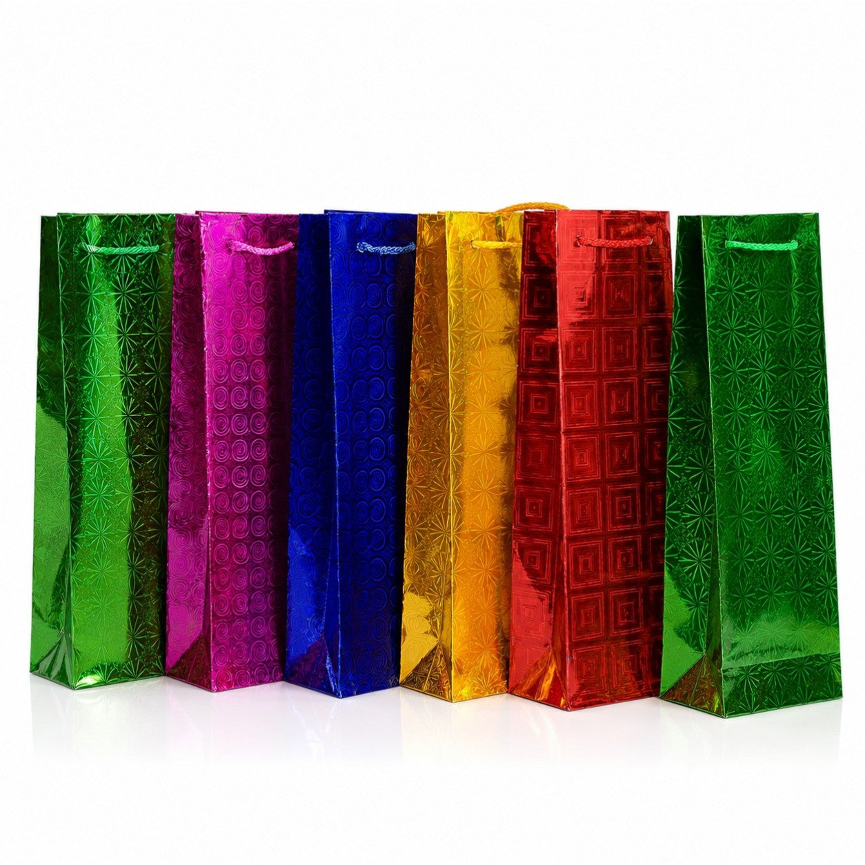 Punga de Cadou 12/set pentru Sticla, 28x38x10cm Holografice Engros