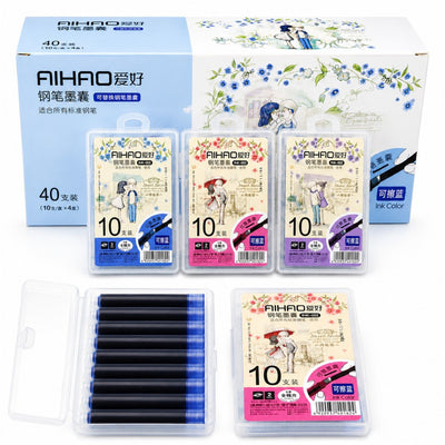 Rezerve 10/set pentru Stilou, 4cm, Cerneala Albastra, 40/cutie Engros