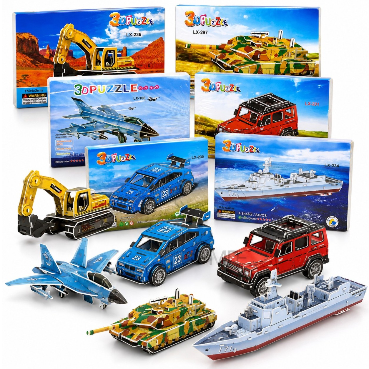 Puzzle 3D din Carton, 14x21cm, Diferite Dimensiuni, Model Casuta Engros