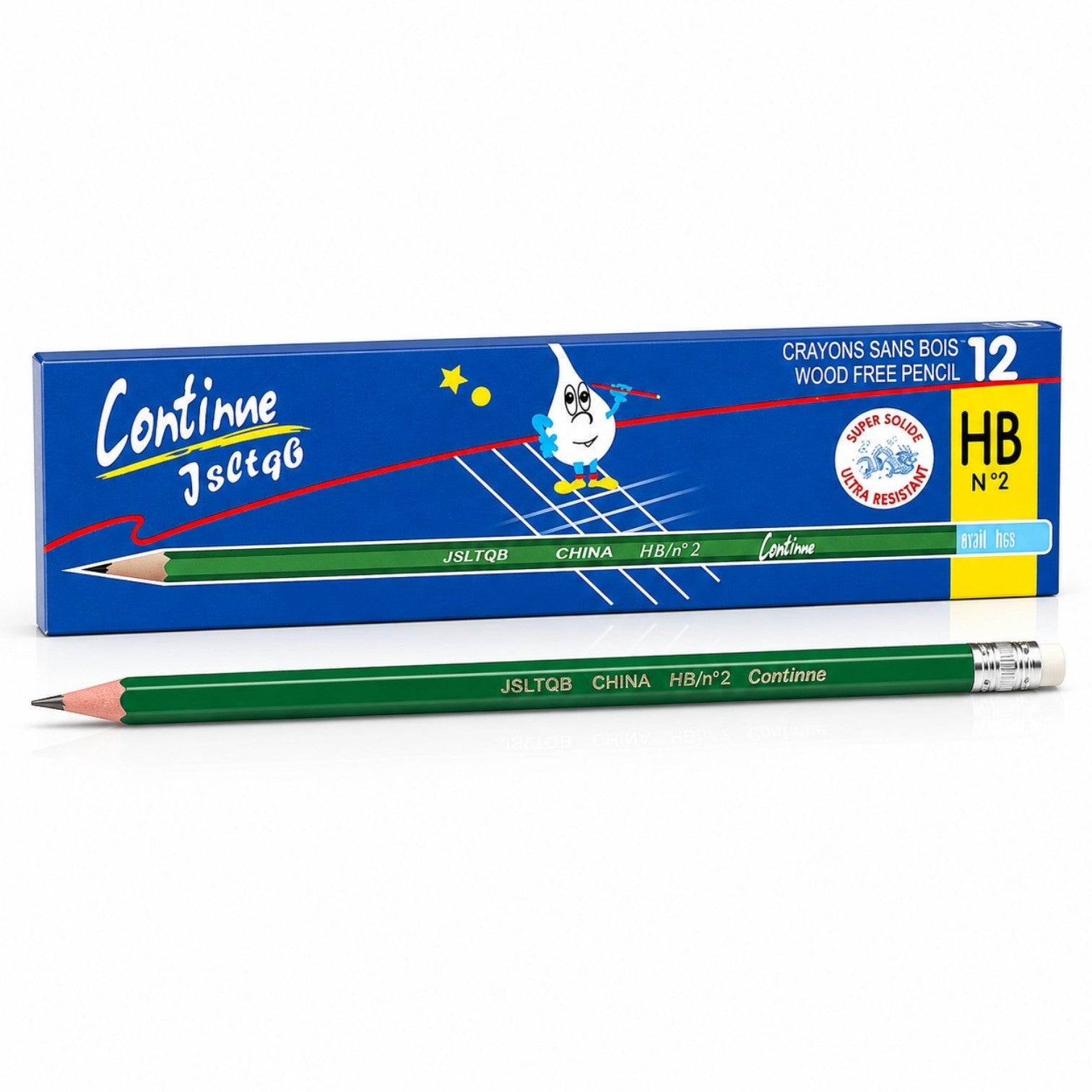 Creion Grafit HB 12buc, cu Radiera 12/set Engros