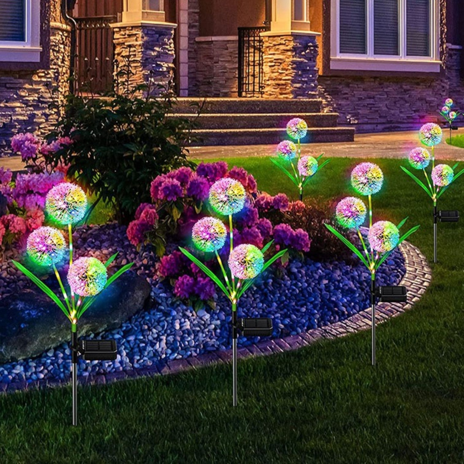 Lampa Solara 2/set pentru Gradina 76cm Model Papadie, Multicolora Engros