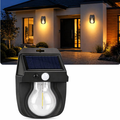 Lampă Solară LED 15.5x11.5cm, cu Senzor de Mișcare, Lumină Caldă, Rezistentă la Apă Engros