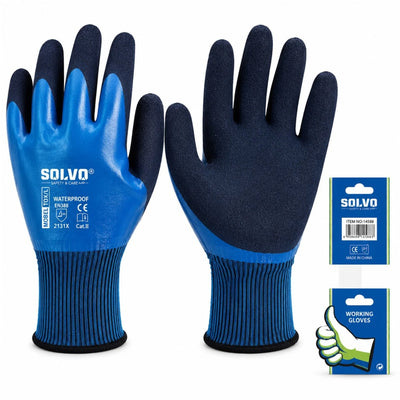 Manusi de Protectie Acoperite cu Latex 12/set, Impermeabile si Antiderapante, Model 10/XL, Diferite Culori Engros