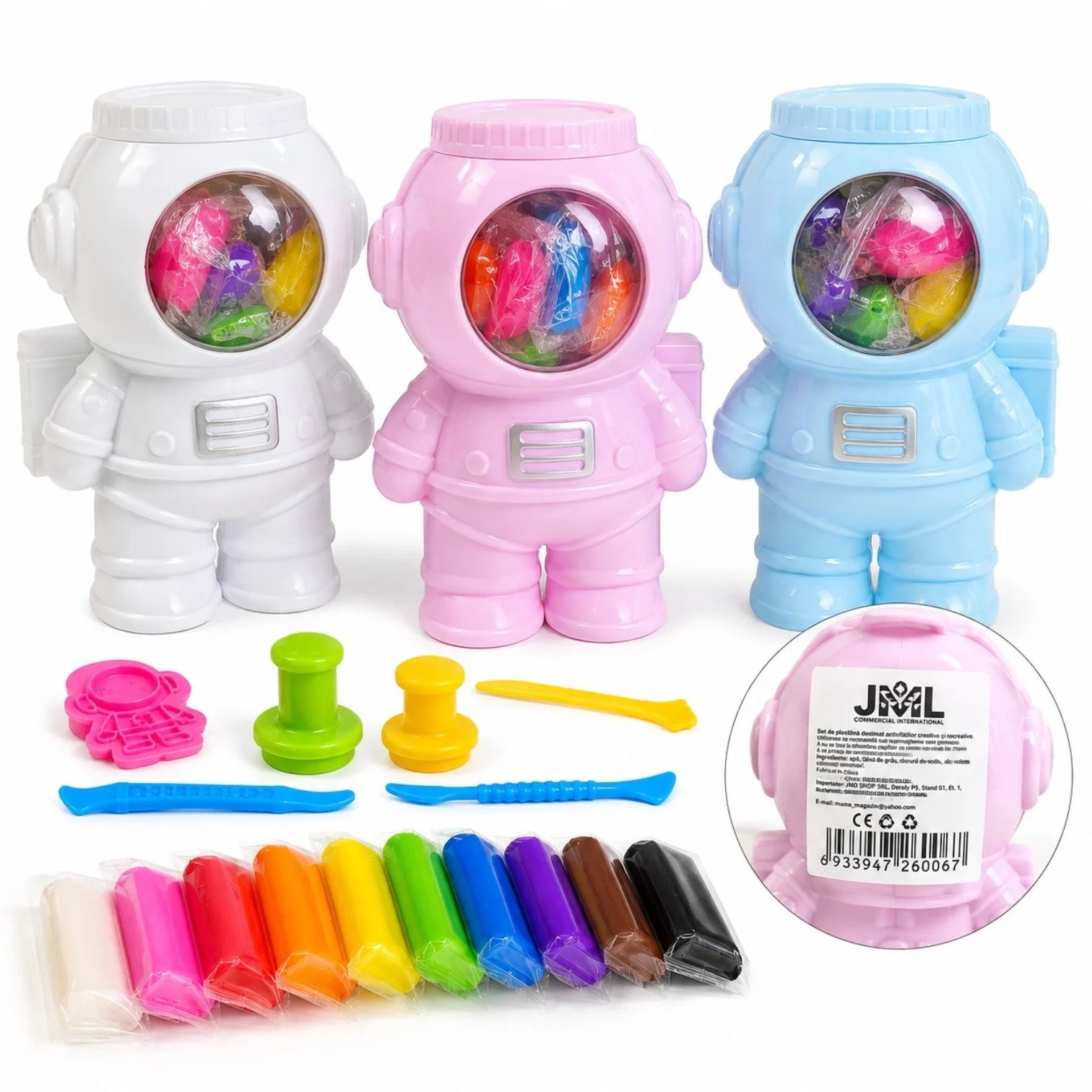 Plastilina de Modelat 6/set, Model Astronaut cu 12 Culori si Accesorii pentru Modelat, Diferite Culori Engros
