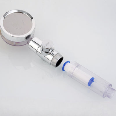 Cap de Duș 25x8cm cu Cap Rotativ cu Elice, Jet Puternic Presiune Mare, Buton ON/OFF, Model Filtru Inclus Engros
