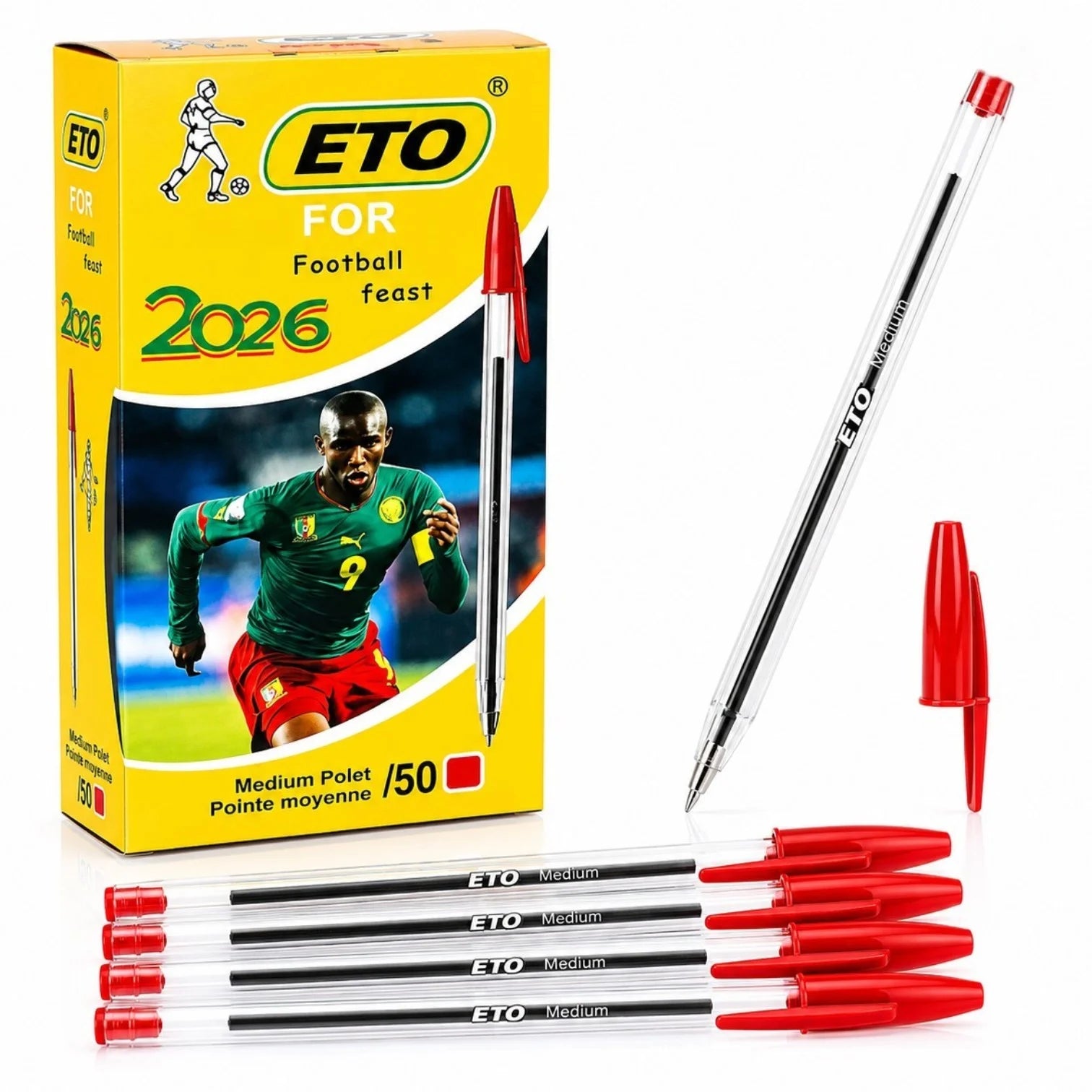Pix cu Bila ETO 50/set, cu Capac, Scriere Rosie Engros