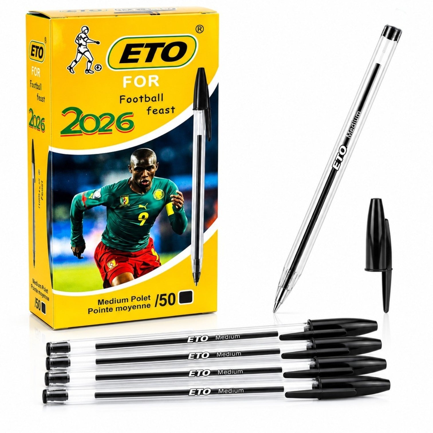 Pix cu Bila ETO 50/set, cu Capac, Scriere Neagra Engros