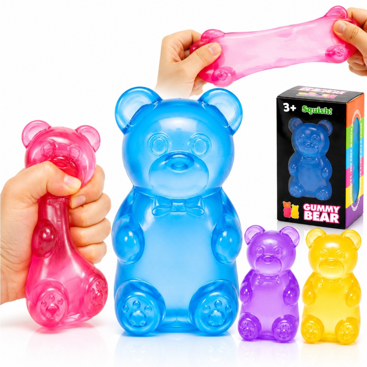 Jucărie Squishy Gummy Bear 7cm, Antistres, Stretch, Diferite Culori Engros