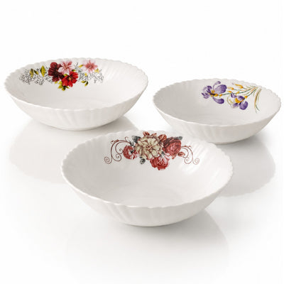 Castron Adânc 6/set, din Opal 17.5x5cm, Diferite Modele Florale Engros
