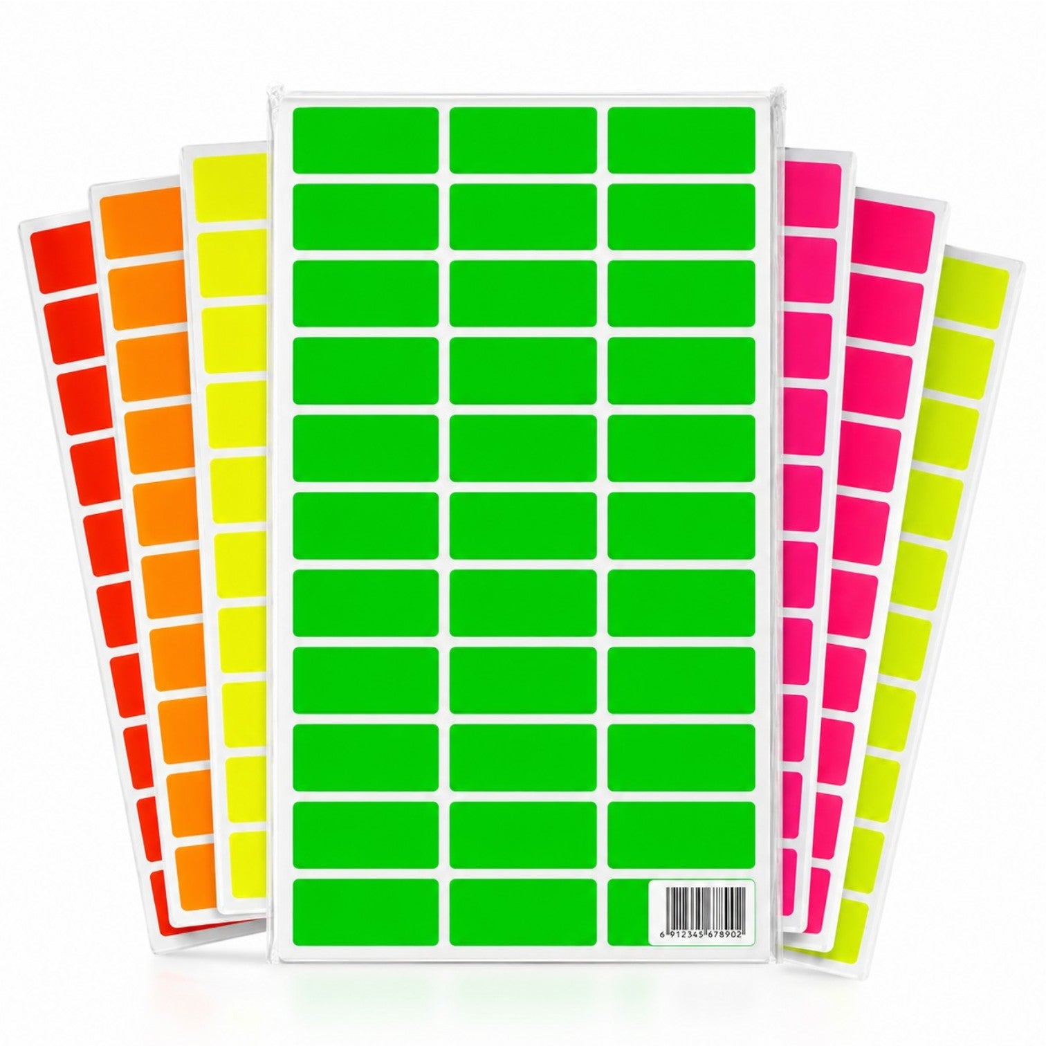 Etichete Autoadezive Fluorescente 100 Foi/Set, 33 Etichete pe Foaie, pentru Organizare și Prețuri Engros