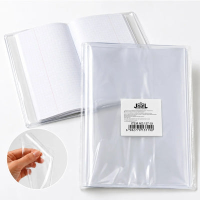 Copertă Transparentă A5 21.5×15cm, 12/set, pentru Caiete, din Plastic PVC Flexibil, Reutilizabilă, Universală Engros