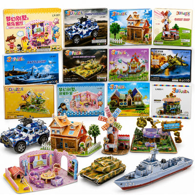 Puzzle 3D pentru Copii 29x21cm, Diferite Dimensiuni si Modele Engros