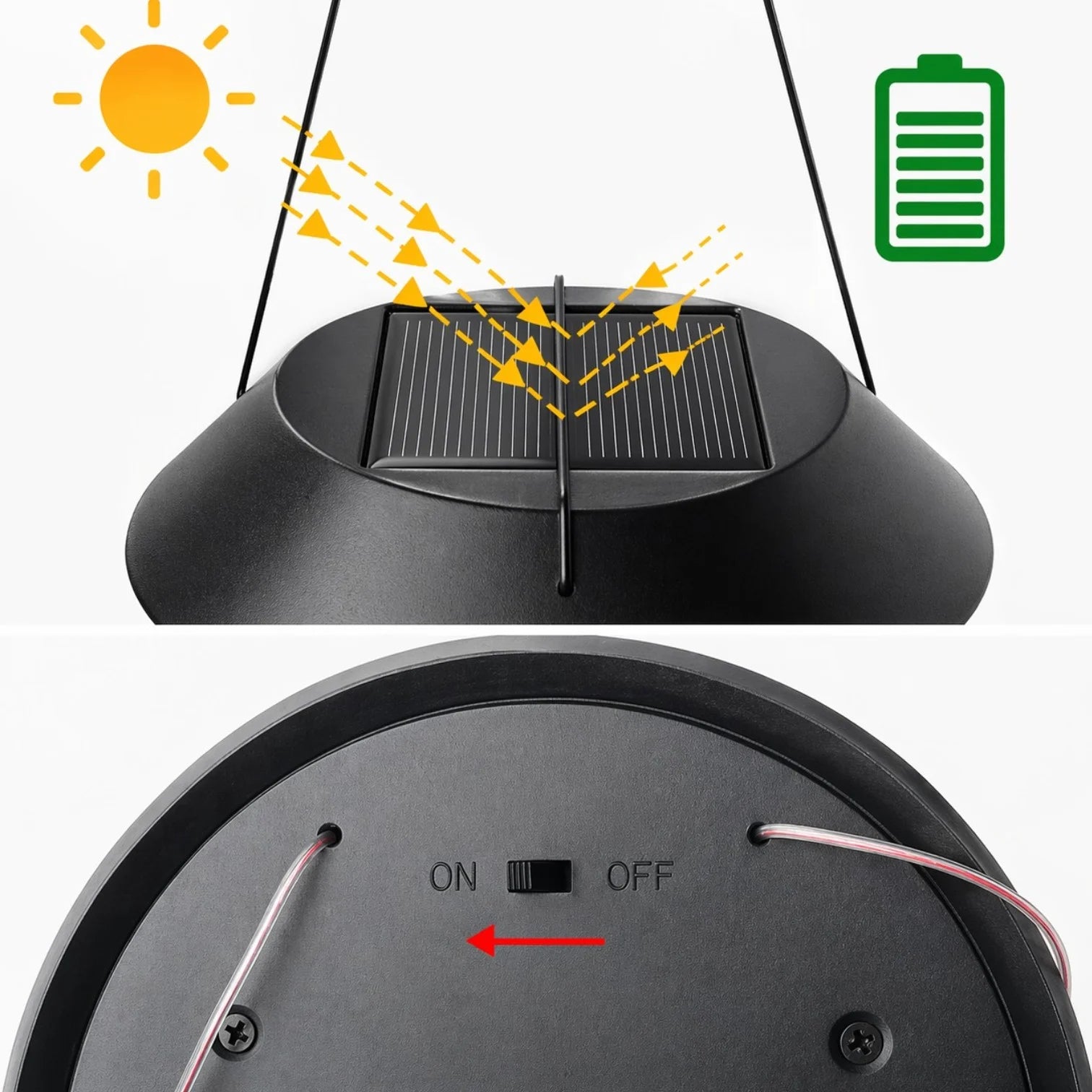 Lampă Solară LED 63cm cu Clopoțel de Vânt, Model cu 6 Libelule din Plastic, Iluminare LED Multicoloră, Panou Solar si Agățătoare Inclusă Engros
