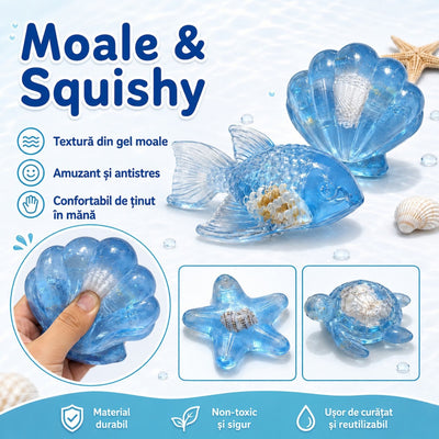 Jucarii Antistres Squishy Ocean, Animale Marine 7×4cm, Soft Squeeze, Diferite Modele Engros