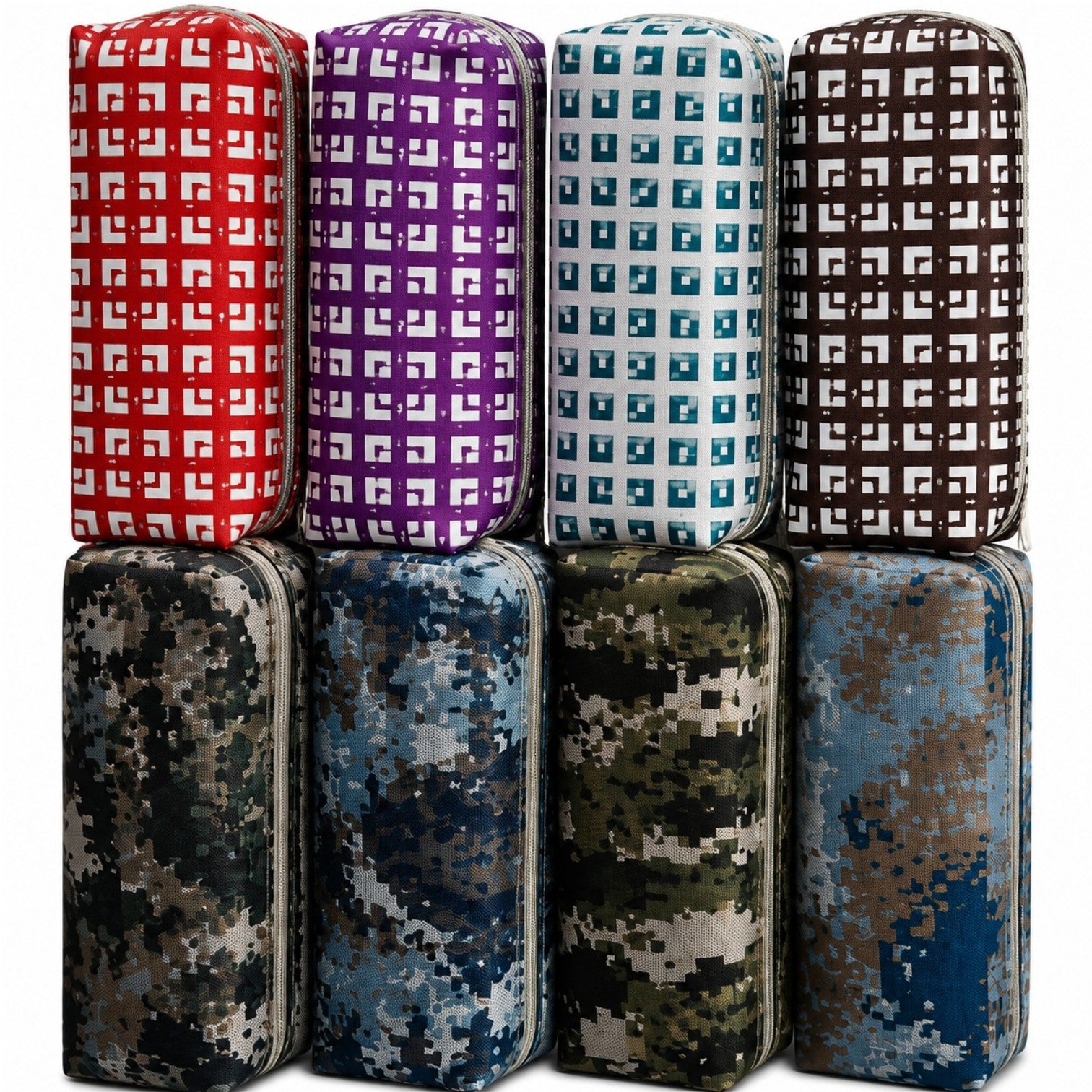 Penar Tubular 12/Set, cu Fermoar 20×8×4cm, Diferite Modele și Culori Engros