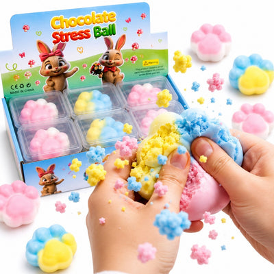 Lăbuță Antistres Crunch & Crack 12/set, Squishy Cracking Paw, 7cm Diferite Culori Engros