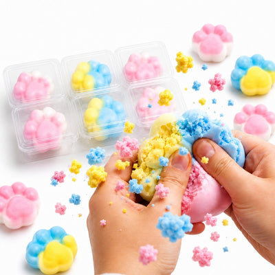 Lăbuță Antistres Crunch & Crack 7cm, Squishy Cracking Paw, Diferite Culori Engros