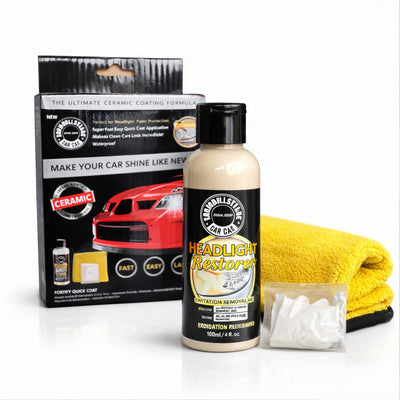 Fluid Reparare Faruri Auto 166ml, Solutie Renovare pentru Indepartare Oxidare, Zgarieturi si Matuire, cu Laveta Microfibra Engros