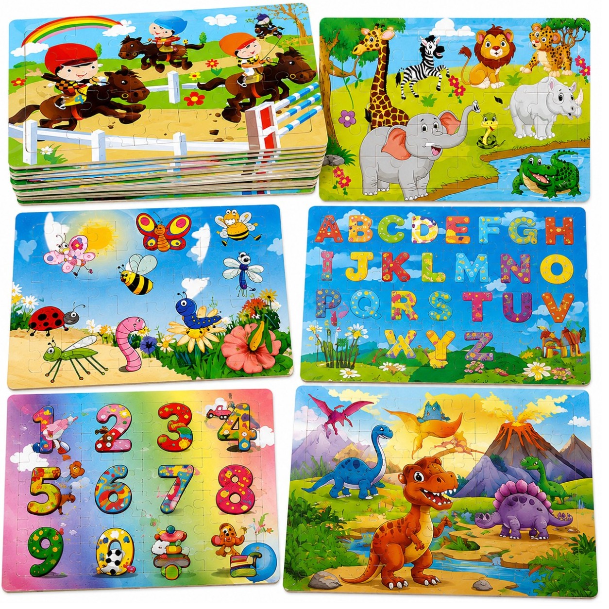 Puzzle pentru Copii 40 Piese, 21x28cm, din Carton, Diferite Modele Engros