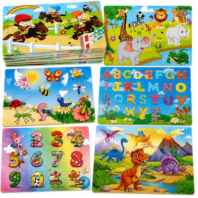 Puzzle pentru Copii 40 Piese, 21x28cm, din Carton, Diferite Modele Engros