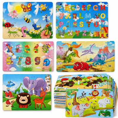 Puzzle pentru Copii 40 Piese, 21x28cm, din Carton, Diferite Modele Engros