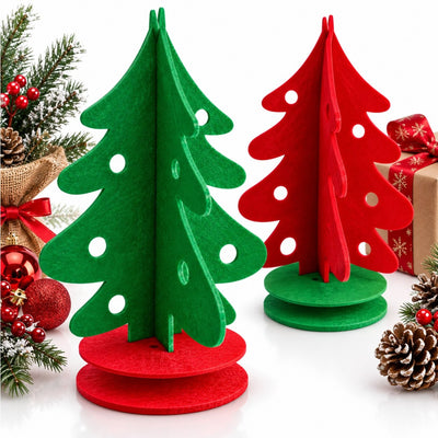 Bradut Decorativ 3D 40cm, din Fetru, cu Baza Reglabila cu 2 Discuri, Diferite Culori Engros