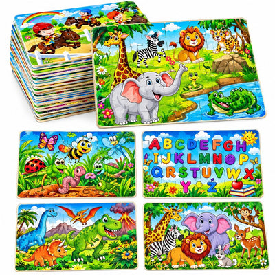 Puzzle pentru Copii 40 Piese, 21x28cm, din Carton, Diferite Modele Engros