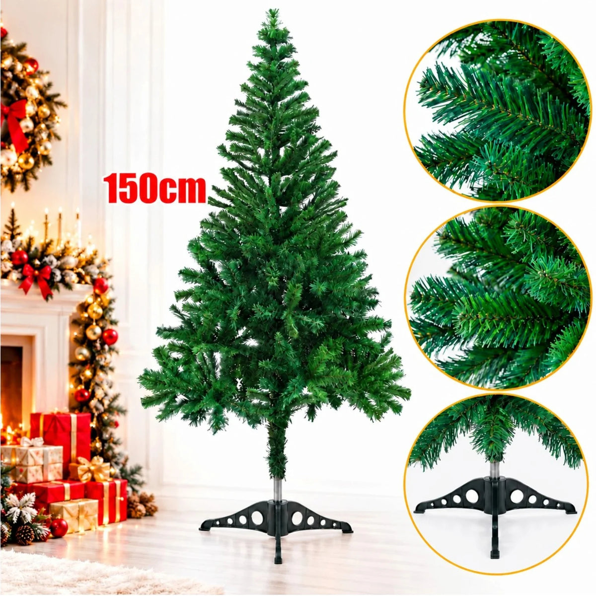 Brad Artificial 150cm cu Suport de Plastic Engros