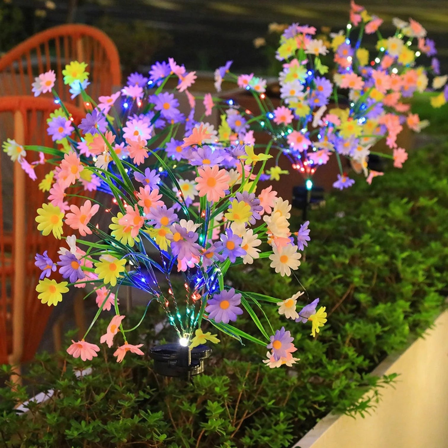Lampa Solara Led 2/set Model Floricele, 80cm Multicolore Engros