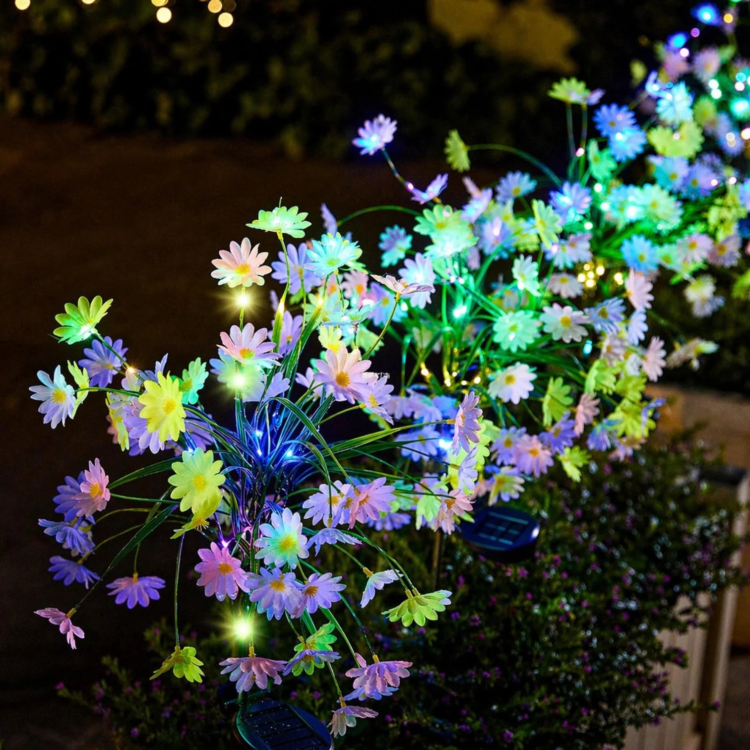 Lampa Solara Led 2/set Model Floricele, 80cm Multicolore Engros