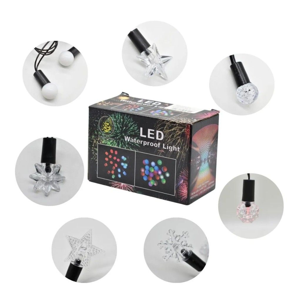 Instalatie Liniara Luminoasa de Craciun 4m, cu 20 LED-uri Multicolore, Diferite Modele, Mufa Interconectabila, pentru Interior si Exterior Engros