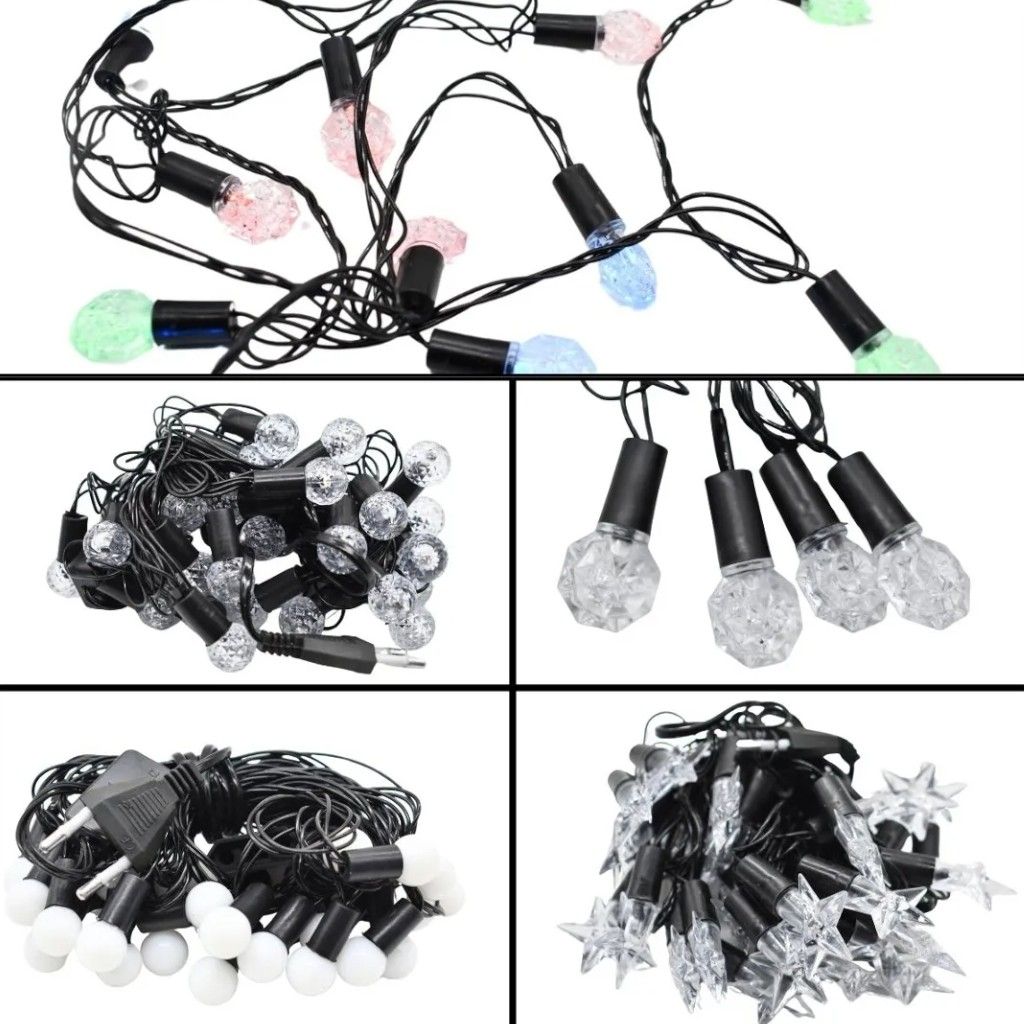 Instalație Liniara Luminoasă de Crăciun 580cm, cu 40 LED-uri Multicolore, Diferite Modele pentru Interior și Exterior Engros