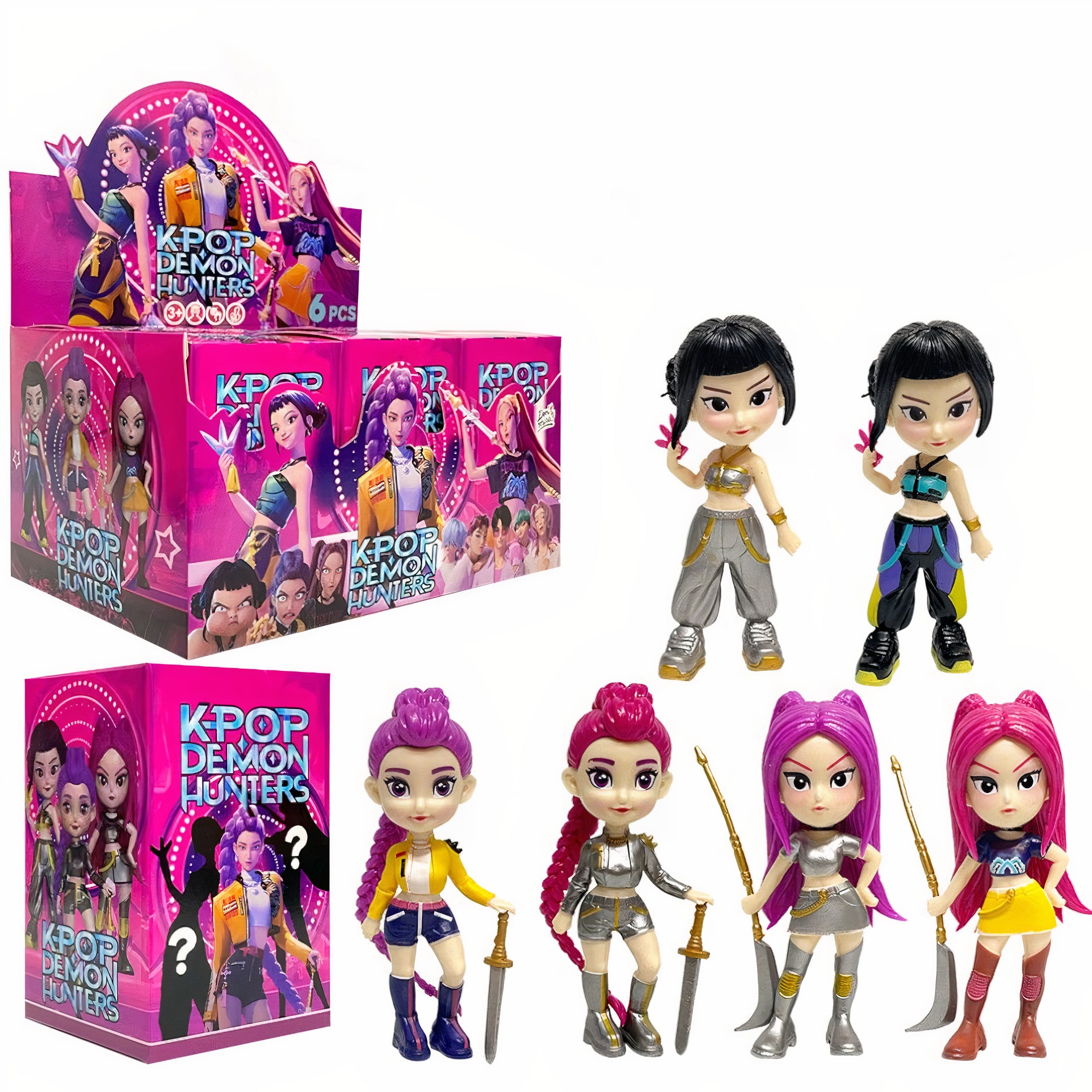Figurine 6/set KPOP Demon Hunters Blind Box 10cm, Diferite Modele Engros