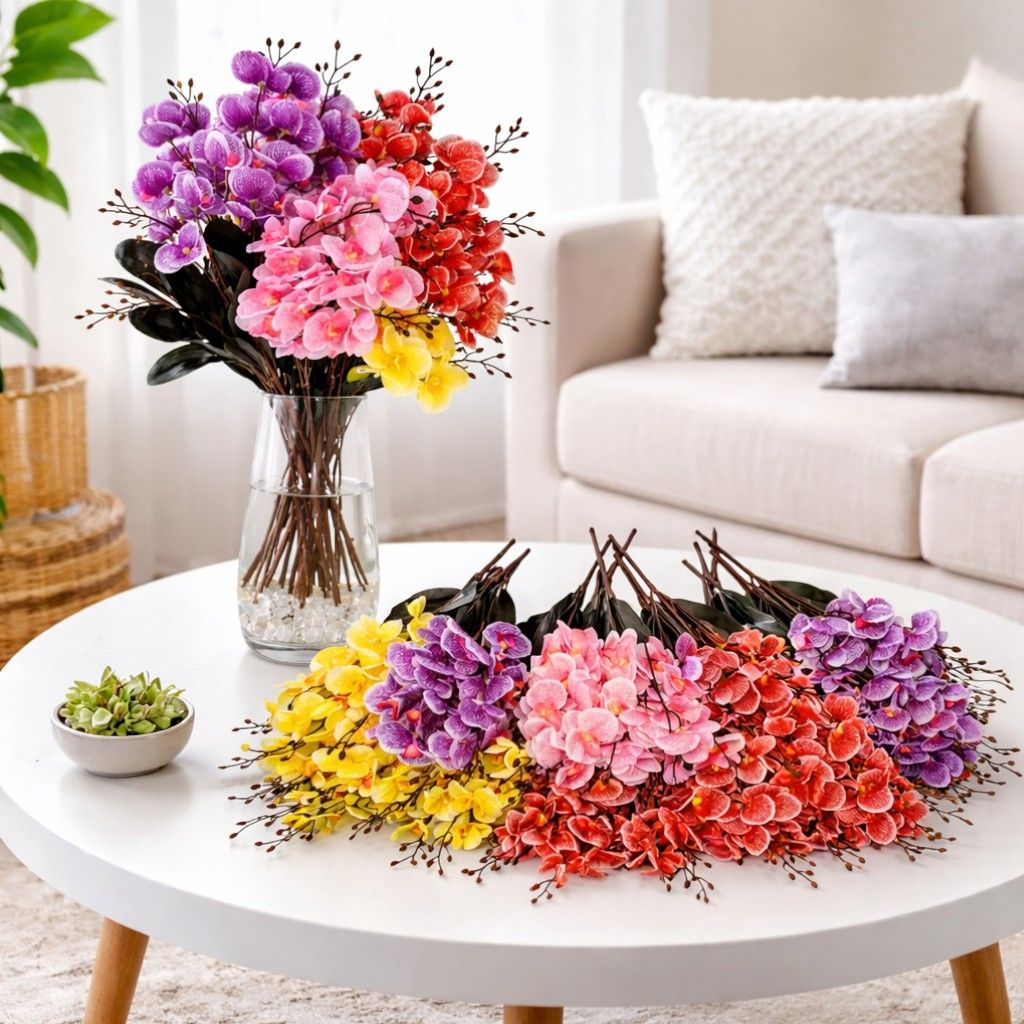 Flori Artificiale 2/set, Orhidee 40cm Diferite Culori Engros