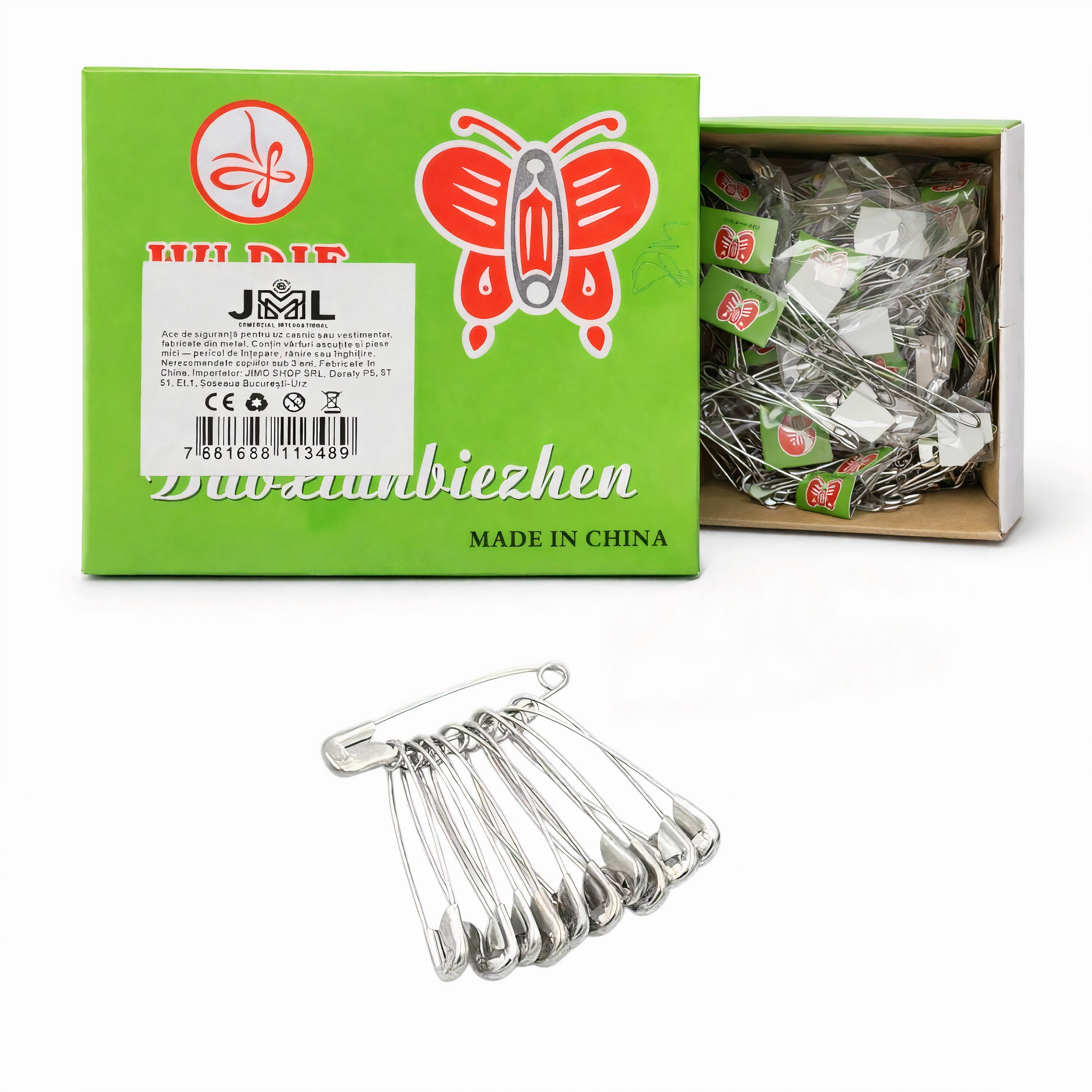 Ace de Siguranță 360/set Metalice, 3.5cm Ambalate in Cutie Engros