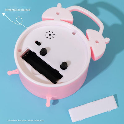 Ceas cu Alarma 11x8cm, Colorat, Clasic cu Clopoței din Plastic Engros