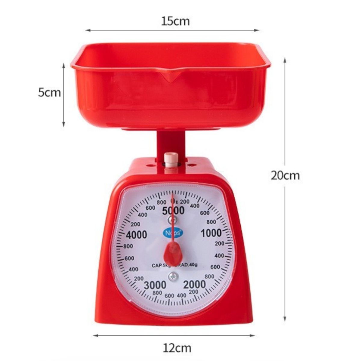 Cântar Mecanic 20x12cm de Bucătărie 5kg, cu Tavă Detașabilă 15x5cm si Afișaj Diferite Culori Engros