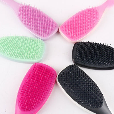 Perie de Păr 20cm din Plastic, Peri Flexibili Antirupere, Diferite Culori Engros