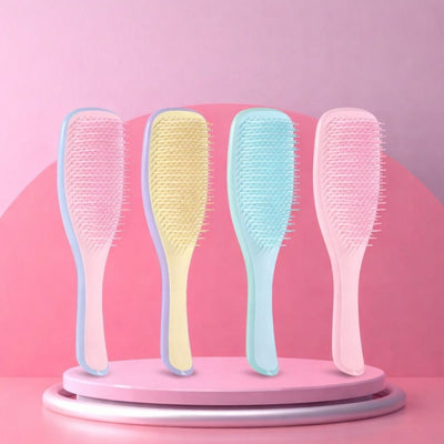 Perie de Păr 20cm din Plastic, Peri Flexibili Antirupere, Diferite Culori Engros