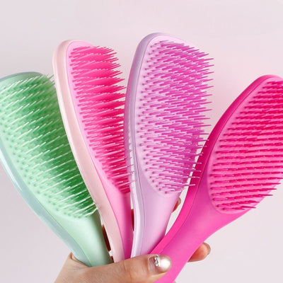 Perie de Păr 20cm din Plastic, Peri Flexibili Antirupere, Diferite Culori Engros