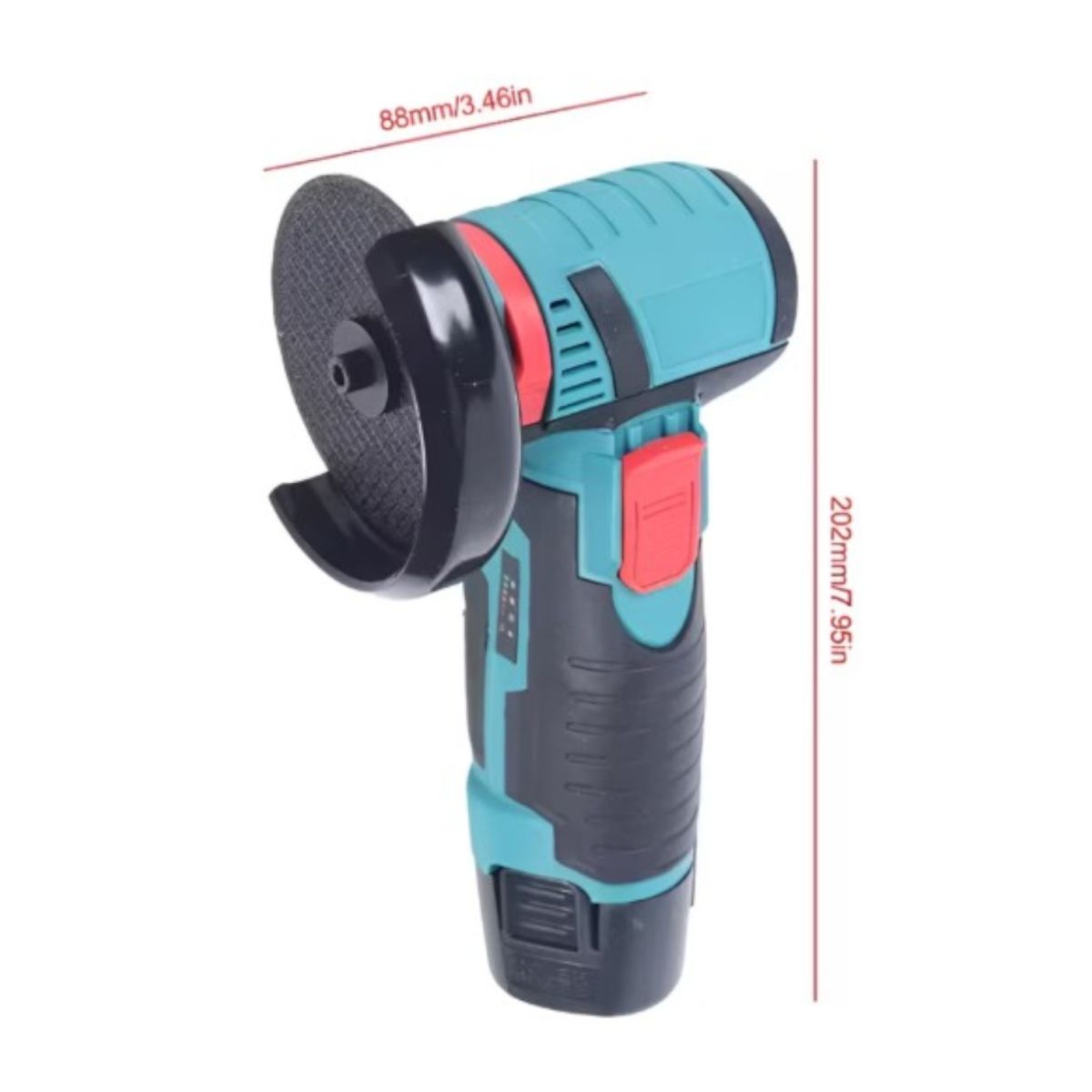 Mini Polizor Unghiular 20cm, 12V, 750W, 19500 rpm, 2 Discuri 76 mm cu 2 Acumulatori Engros