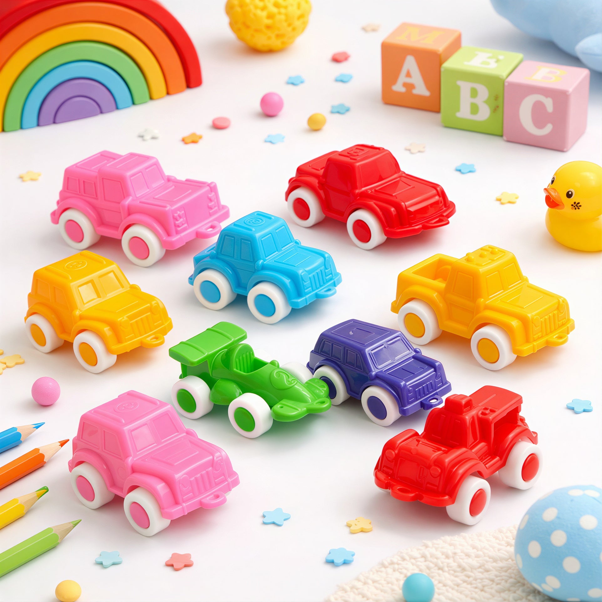 Mini Mașinuțe pentru Copii 36/set, din Plastic, Diferite Modele pentru Copii Engros