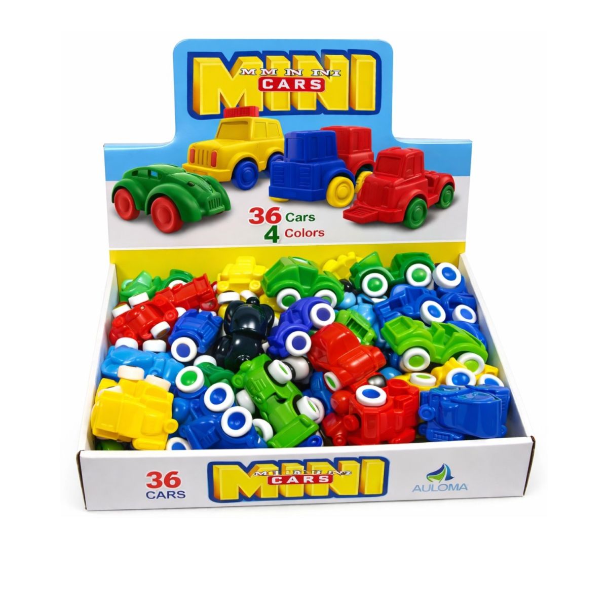 Mini Mașinuțe pentru Copii 36/set, din Plastic, Diferite Modele pentru Copii Engros