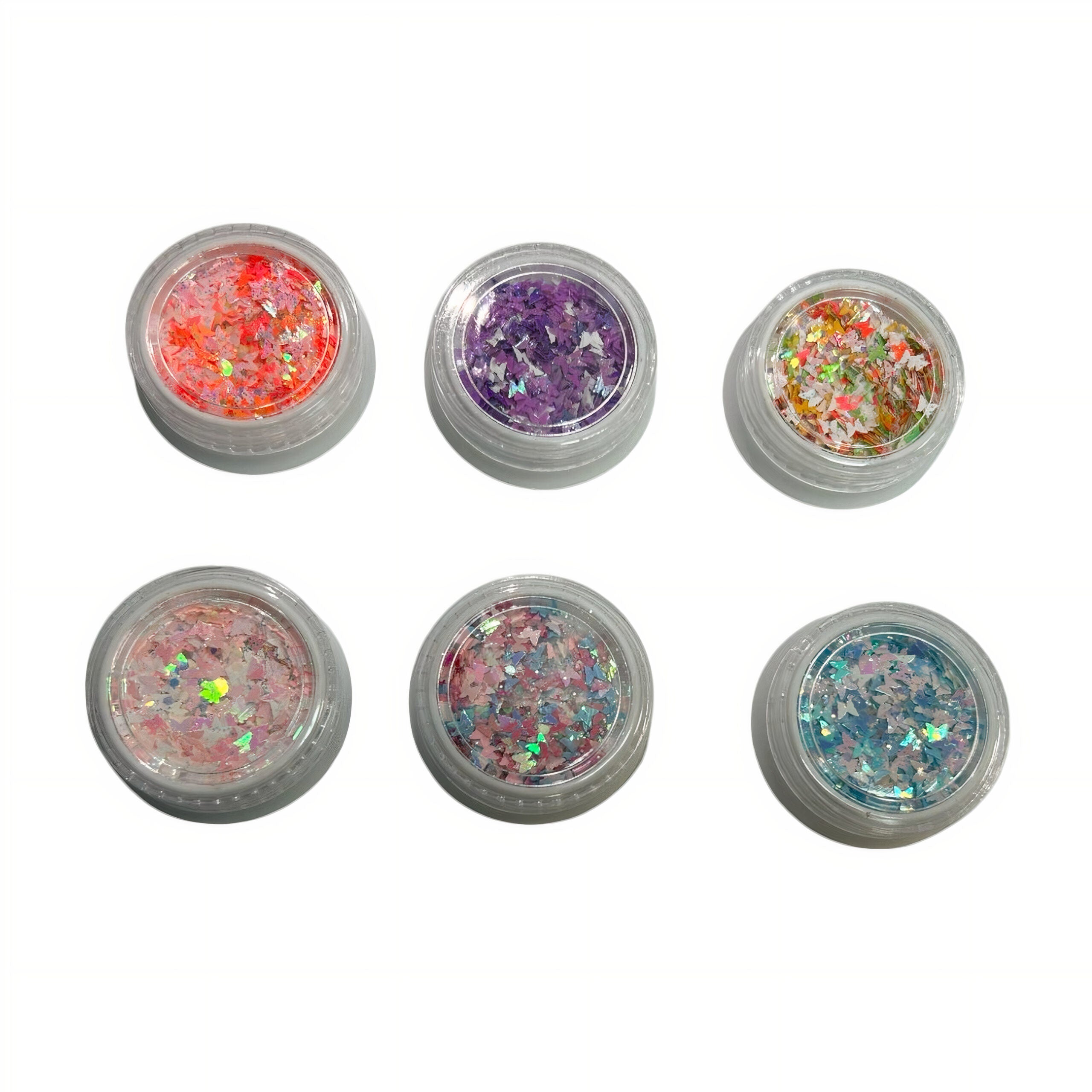 Decoratiuni pentru Unghii, Model Fluture, 6 Culori 12/set Engros