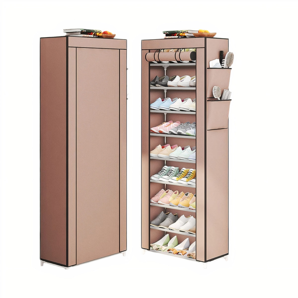 Dulap Organizator pentru Pantofi 9 Etaje, cu Husă și Fermoar 58x30x158cm Engros