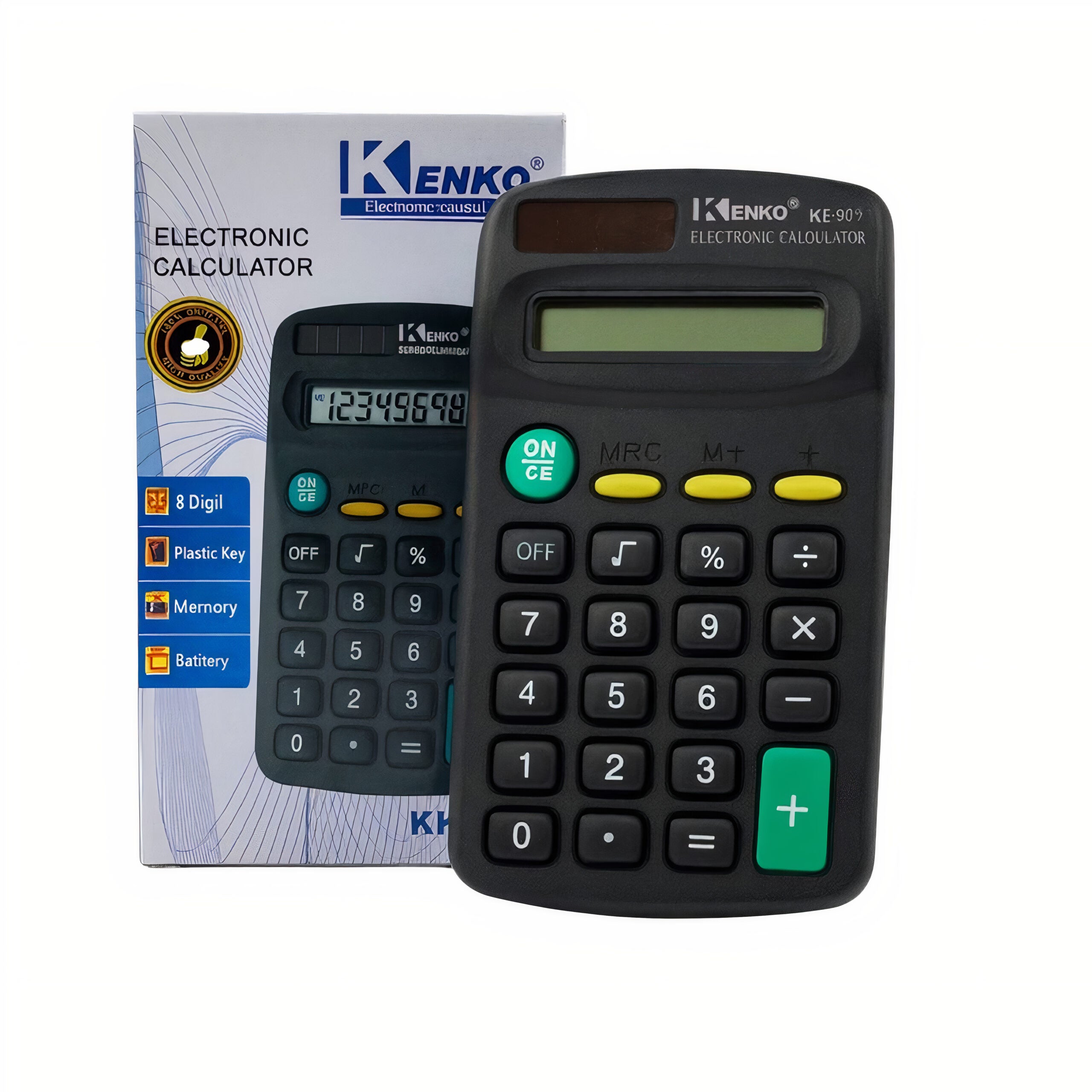 Calculator Electronic 11x6cm Kenko KK-402, 8 Cifre Design Clasic cu Memorie și Baterie Engros,