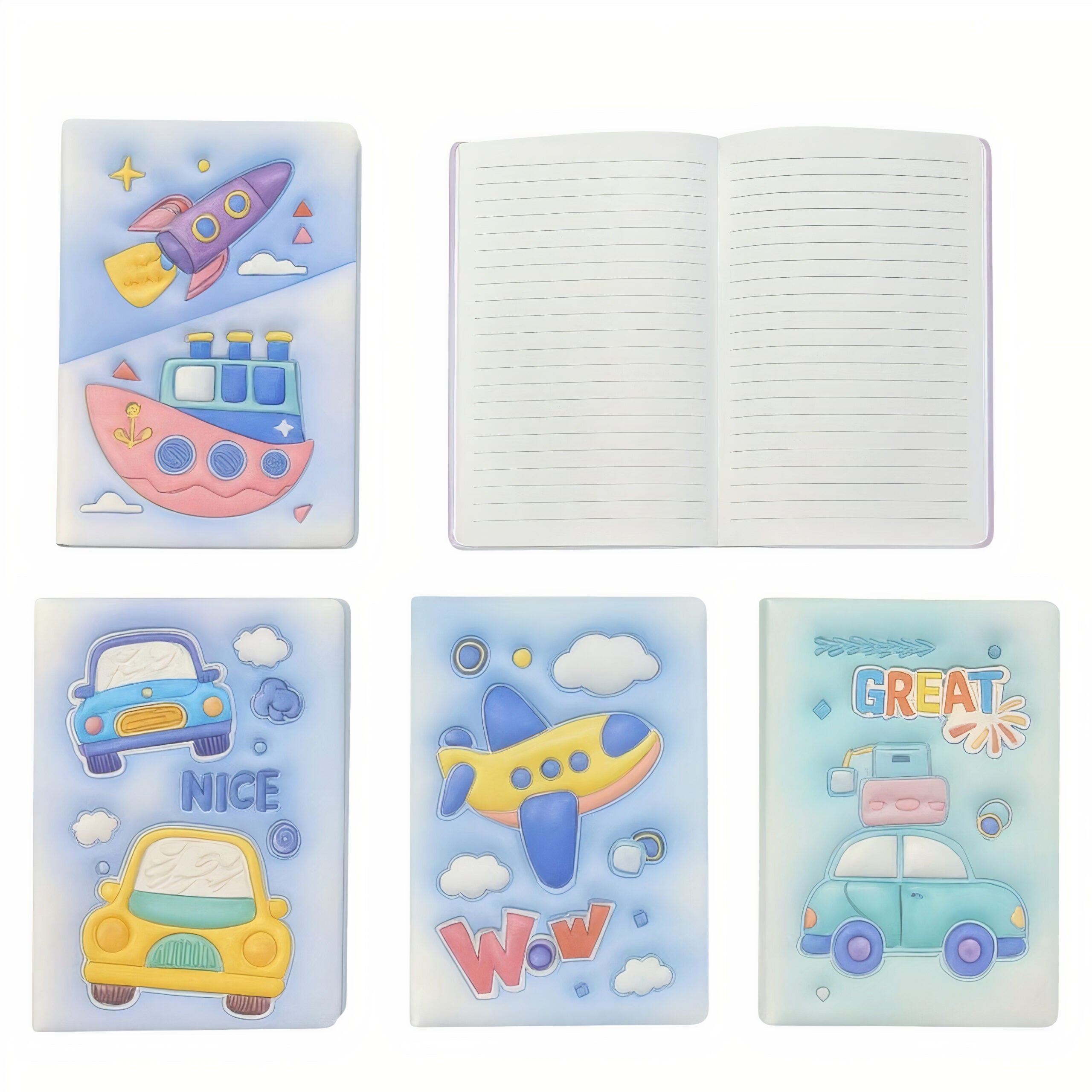 Agenda cu Coperta 5D Vehicule 21x14cm, Dictando Diferite Modele Engros