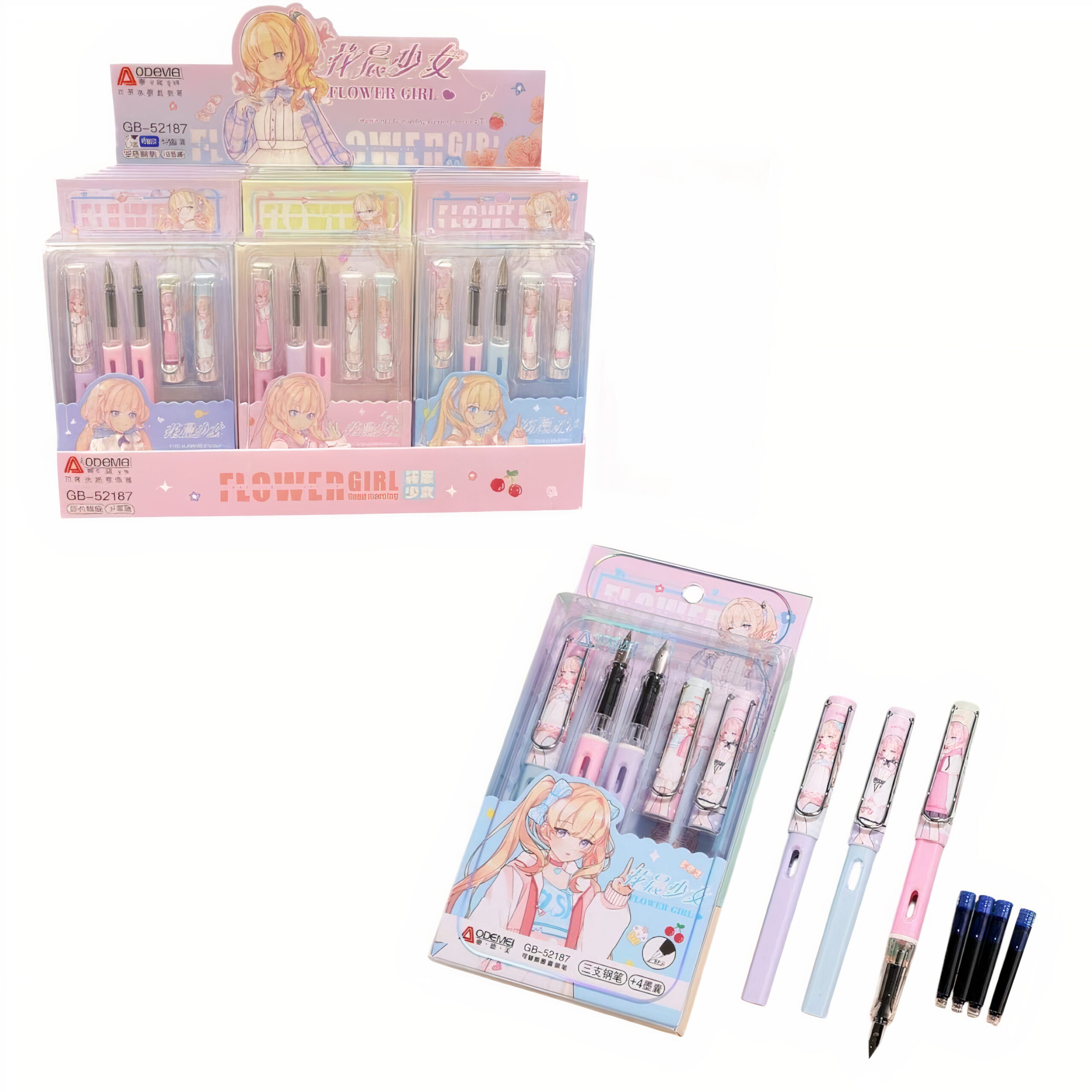 Stilou cu Penita 3/set cu Reverva, 14cm din Plastic 18/cutie Diferite Culori Engros